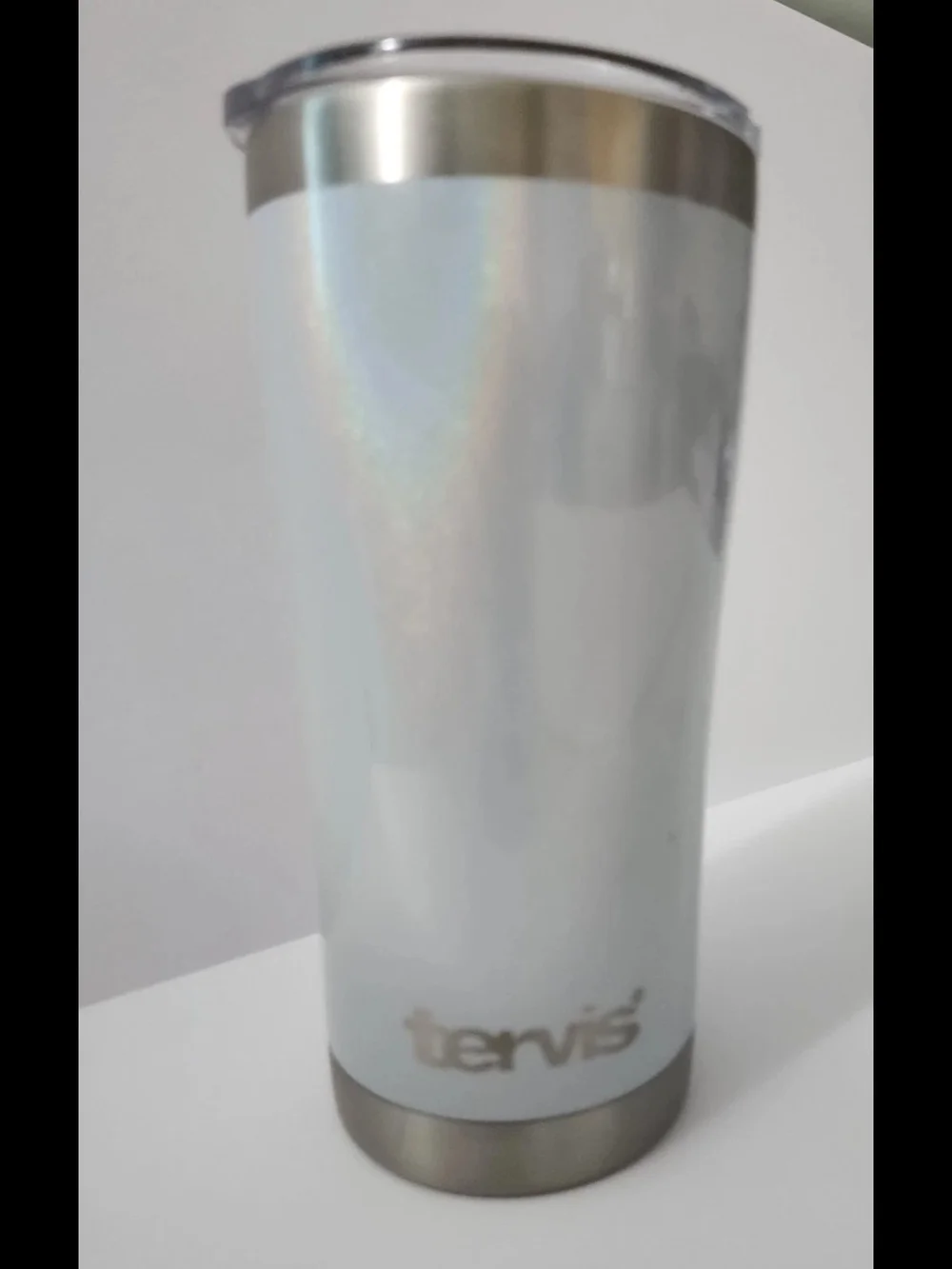 Tervis Stainless Steel Shimmering White Stainless Steel Travel Tumbler with Lid